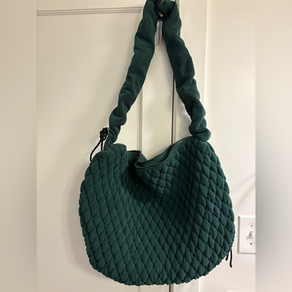 SOLD - Free People Green Quilted Shoulder Bag